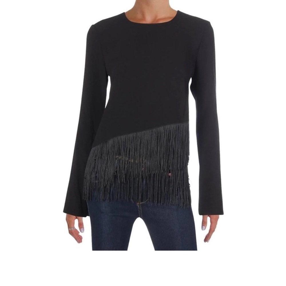 Elizabeth and James Bell Sleeve Fringe Top